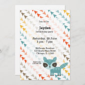 Niedliches Wildtier Einladung (Vorne/Hinten)