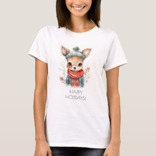 niedliches Wildtier in einem Neujahrspullover T-Shirt