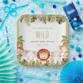 Niedliches Wildtier-Kinderdusche Pappteller (Party)