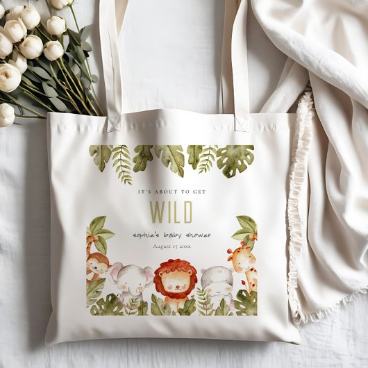 Niedliches Wildtier-Kinderdusche Tragetasche