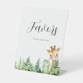 Niedliches Wildtier-Safari-Tier-Gefälligkeit Sockelschild (Vorderseite)