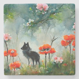 Niedliches Wildtier Steinuntersetzer