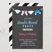 Niedliches Windelgeschlecht decken Einladung (Vorne/Hinten)