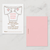 Niedliches Windeln mit rosafarbenen Buttonen Kinde Begleitkarte (Vorne/Hinten)