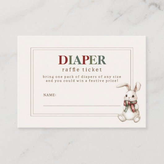 Niedliches Windelrad-Ticket für die Winter-Kinderd Begleitkarte (Vorderseite)