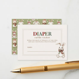 Niedliches Windelrad-Ticket für die Winter-Kinderd Begleitkarte