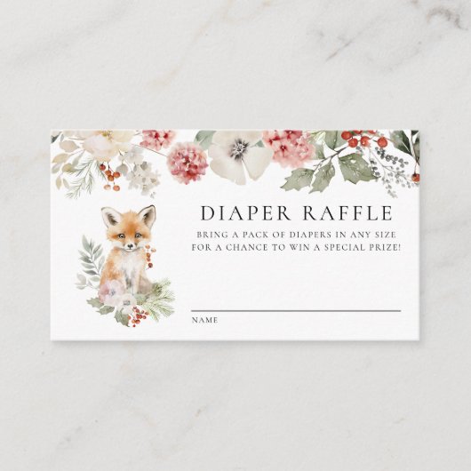 Niedliches Windenfox Kinderdusche Windelwanne Begleitkarte (Vorderseite)