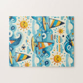 Niedliches Windsurfpuzzle 🧩 Puzzle (Horizontal)