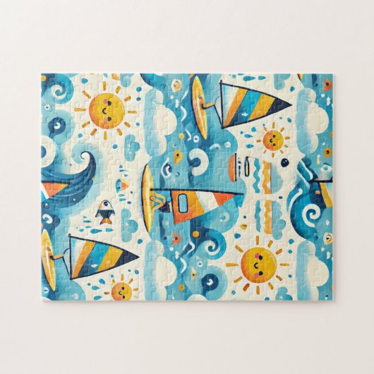 Niedliches Windsurfpuzzle 🧩 Puzzle (Horizontal)