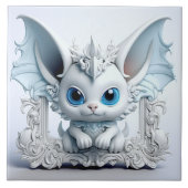 Niedliches Wing-Ear-Zeichen Fliese (Vorderseite)