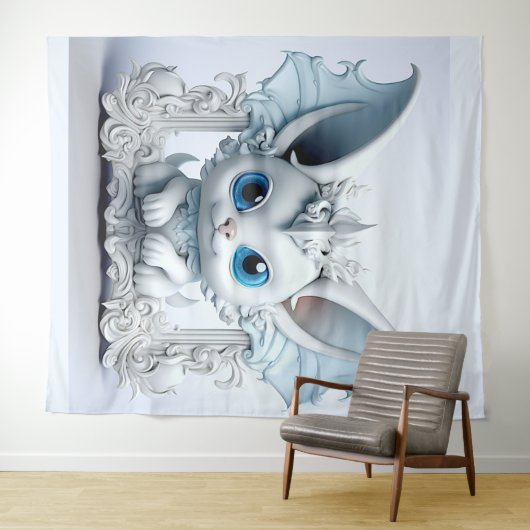 Niedliches Wing-Ear-Zeichen Wandteppich (Beispiel (Horizontal))