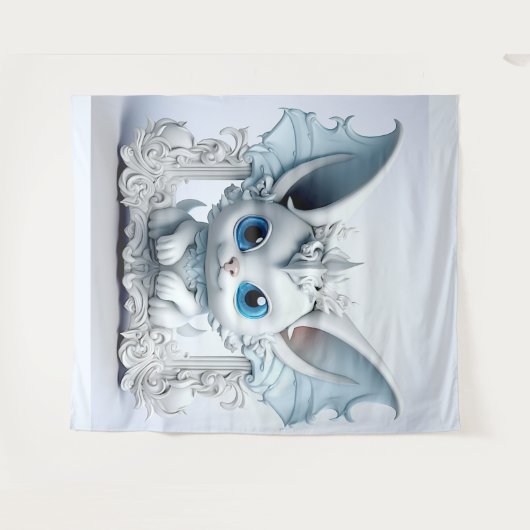 Niedliches Wing-Ear-Zeichen Wandteppich (Vorderseite (Horizontal))