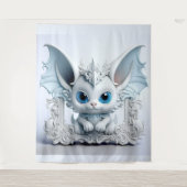 Niedliches Wing-Ear-Zeichen Wandteppich (Vorderseite)