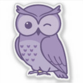 Niedliches Winking Aufkleber (Vorderseite)