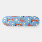 Niedliches Winter Orange Fox Gebirge Leaf Muster Skateboard (Horizontal)