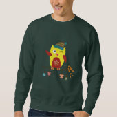 Niedliches Winter Owl Weihnachtsdesign Sweatshirt (Vorderseite)