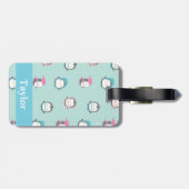 Niedliches Winter-Skatenpenguins-Muster für Kinder Gepäckanhänger (Rückseite horizontal)