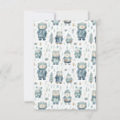 Niedliches Winter Teddy Bär Muster Dankeskarte (Rückseite)