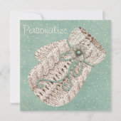 Niedliches Wintergarn in Vintagen aquamarinen Grau (Vorderseite)