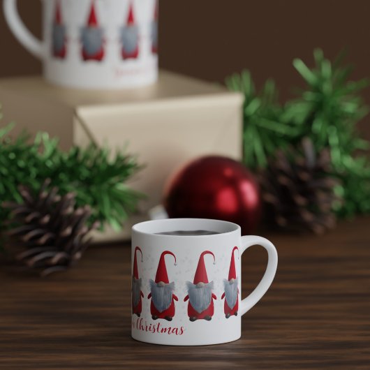 Niedliches Wintergenom für den Espressocup Espressotasse