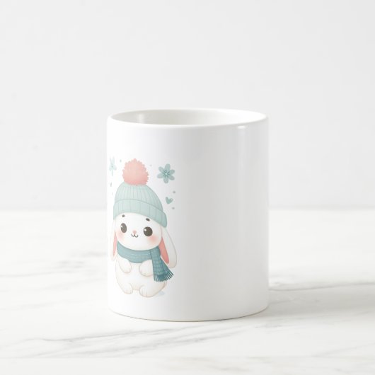 Niedliches Winterhasen Kaffeetasse (Mittel)