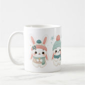 Niedliches Winterhasen Kaffeetasse (Links)