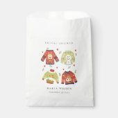 Niedliches Winterherz Blätter Ugly Sweater Brautpa Geschenktütchen (Vorderseite)