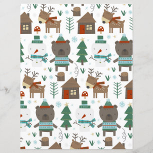 Niedliches Winterholz-Scrapbook