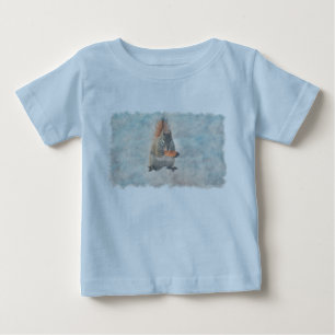 Niedliches Winterhörnchen mit Erdnuss Baby T-shirt