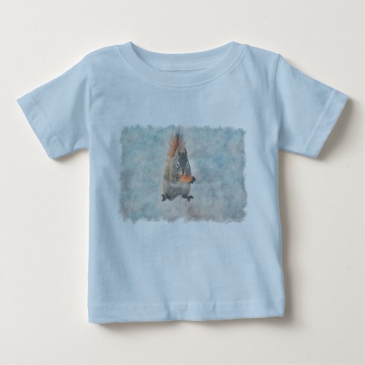 Niedliches Winterhörnchen mit Erdnuss Baby T-shirt (Vorderseite)