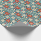 Niedliches Wintermusterstollen-Kartonrollen Geschenkpapier (Ecke)