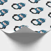 Niedliches Winterpenguin-Muster-Verpackungs-Papier Geschenkpapier (Ecke)