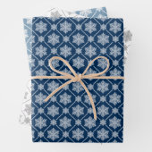 Niedliches Winterschneeflockenmuster Geschenkpapier Set (Beispiel)