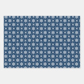Niedliches Winterschneeflockenmuster Geschenkpapier Set (Vorderseite)