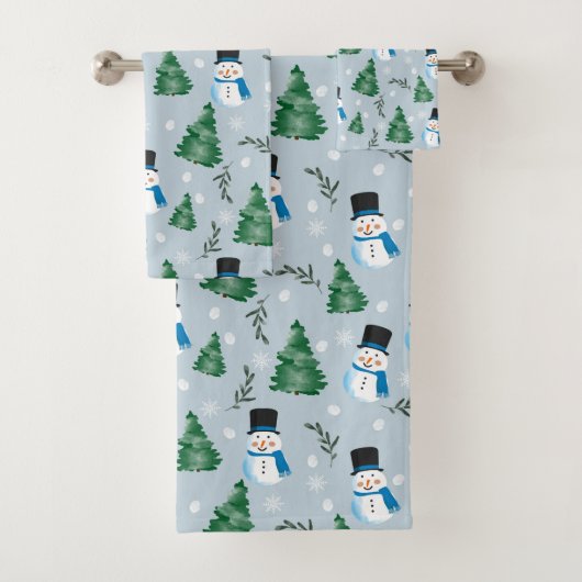 Niedliches Winterschneepatel Badhandtuch Set (Insitu)