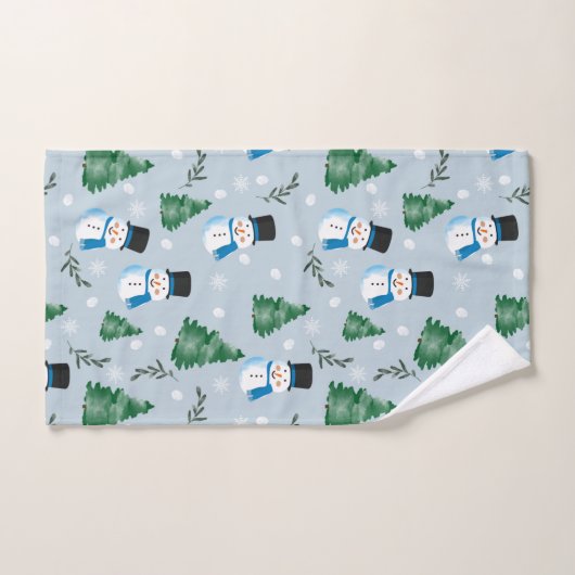 Niedliches Winterschneepatel Badhandtuch Set (Handtuch)