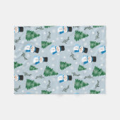 Niedliches Winterschneepatel Fleecedecke (Vorderseite (Horizontal))