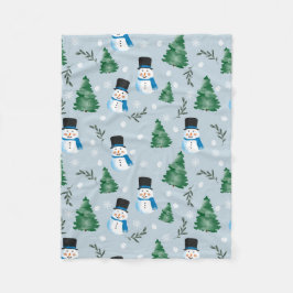 Niedliches Winterschneepatel Fleecedecke