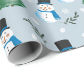 Niedliches Winterschneepatel Geschenkpapier (Rolleneckpunkt)
