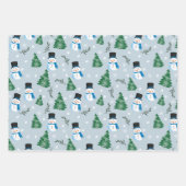 Niedliches Winterschneepatel Geschenkpapier Set (Vorderseite 3)