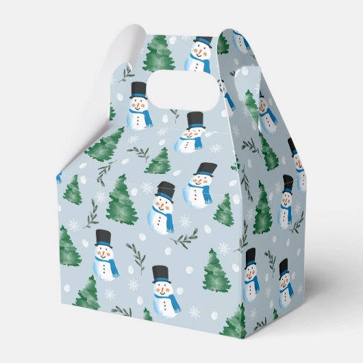 Niedliches Winterschneepatel Geschenkschachtel (Rückseite)