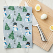 Niedliches Winterschneepatel Geschirrtuch (Viertel Falte)