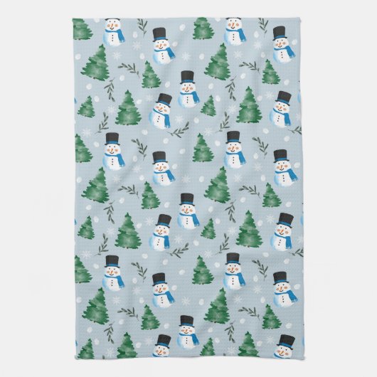 Niedliches Winterschneepatel Geschirrtuch (Vertikal)