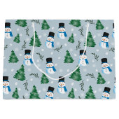 Niedliches Winterschneepatel Große Geschenktüte (Vorderseite)