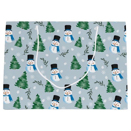 Niedliches Winterschneepatel Große Geschenktüte (Vorderseite)