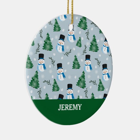 Niedliches Winterschneepatel Keramik Ornament (Rechts)