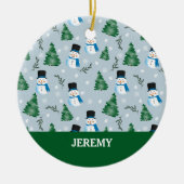 Niedliches Winterschneepatel Keramik Ornament (Vorne)