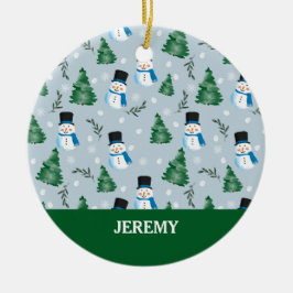 Niedliches Winterschneepatel Keramik Ornament