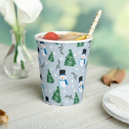 Niedliches Winterschneepatel Pappbecher