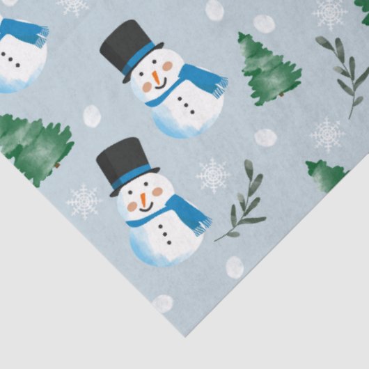 Niedliches Winterschneepatel Seidenpapier (Ausschnitt)